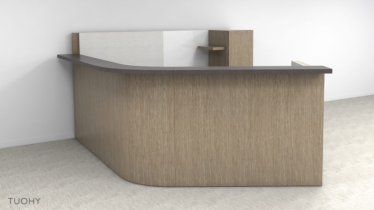Curved L-Shape Reception Station 114395