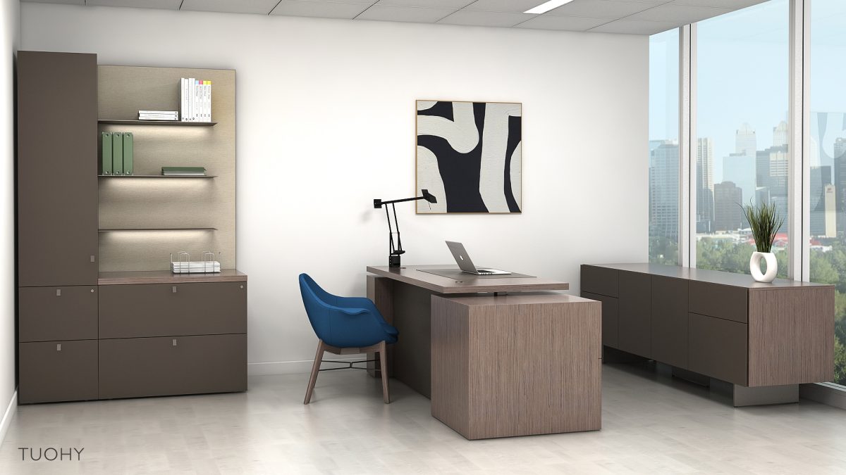 Freestanding Desk, Credenza & Storage 114466-1