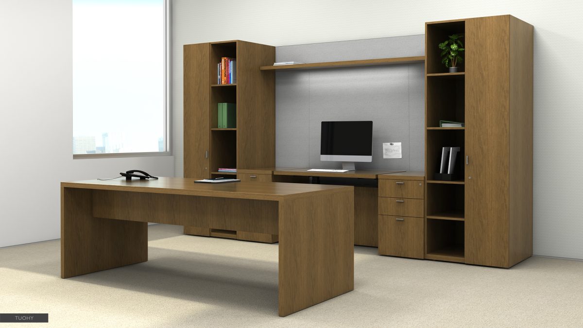 Freestanding Desk & Work Wall 114268