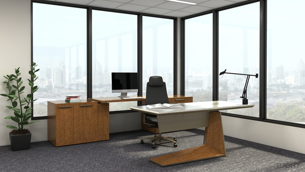 Freestanding Desk with Storage and Surface 114768