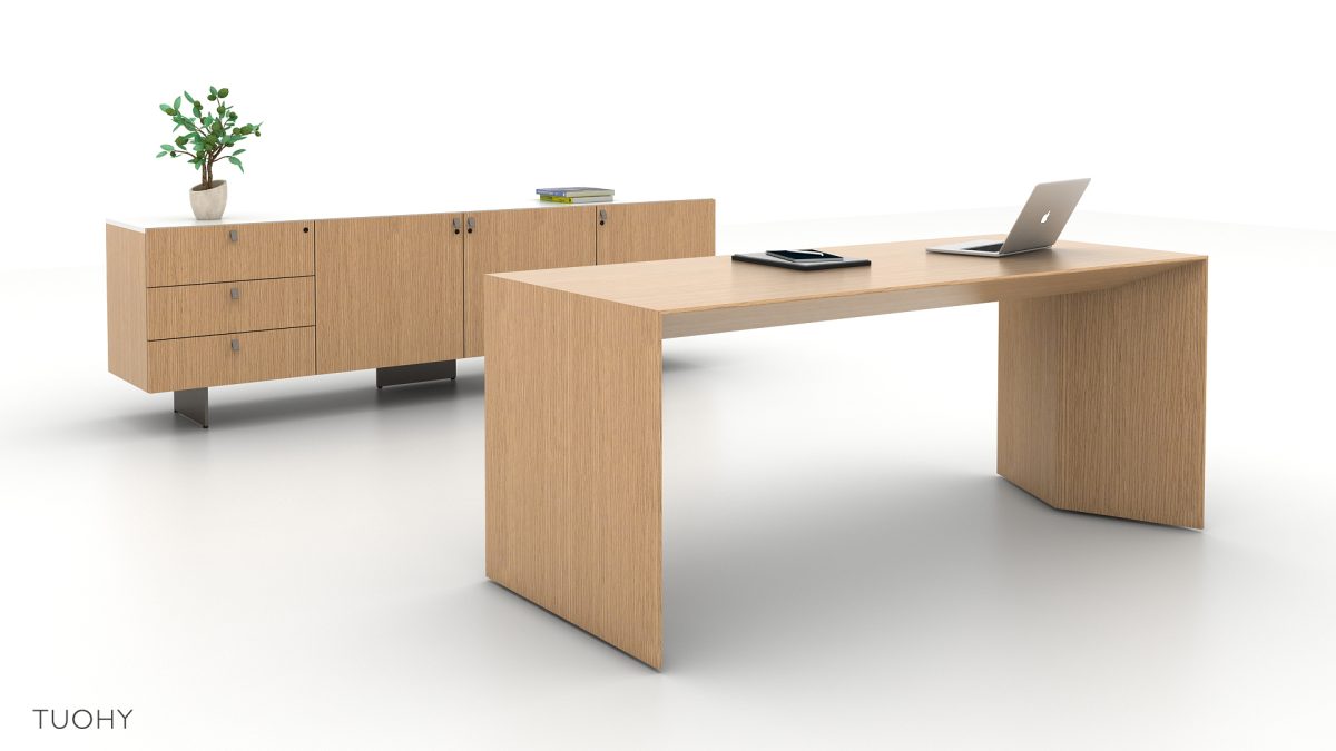 Freestanding Table Desk with Storage 114781