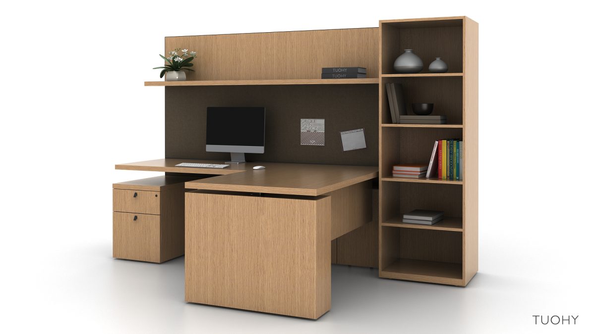 L-Shape Office with Storage 114789-1