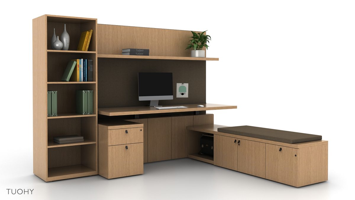 L-Shape Office with Storage 114789-2