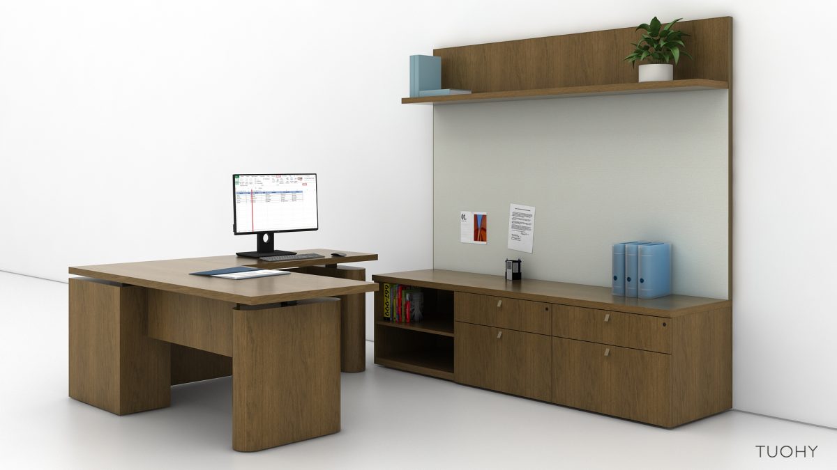 U-Shape Office with Work Wall 114799